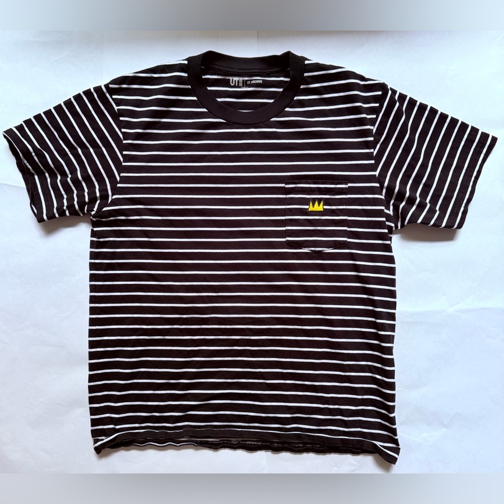Jean Michel Basquiat Striped Crew Neck Tee T-shirt small Uniqlo
